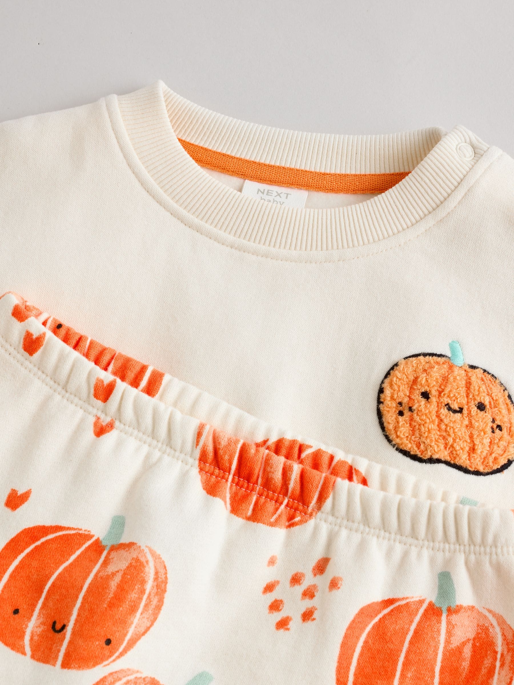 Pompoenprint - Baby Halloween-set van sweater en joggingbroek (0mnd-3jr)