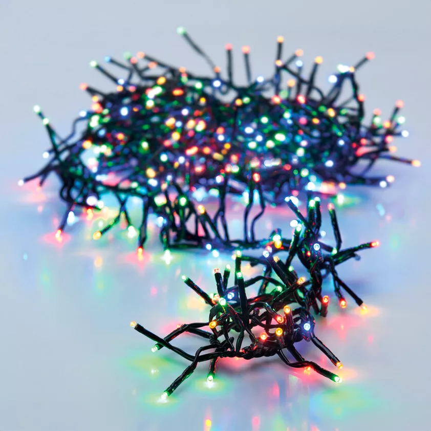 Guirlande lumineuse 22 m 3000 LED câble noir Boa Multicolore