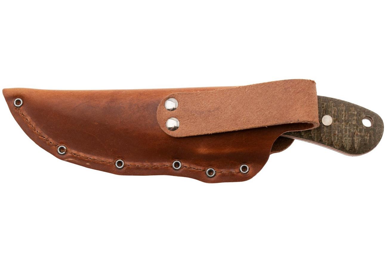 Case Ridgeback Hunter 30594, Stonewashed Stainless Steel, Green Laminate/Orange G-10, jachtmes