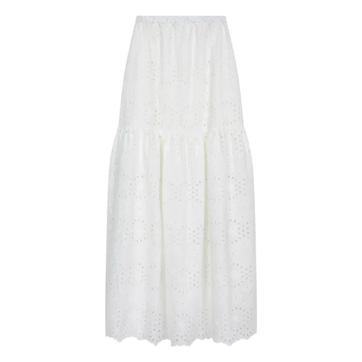 Indee Jupe Panamerica Broderie Anglaise | Blanc