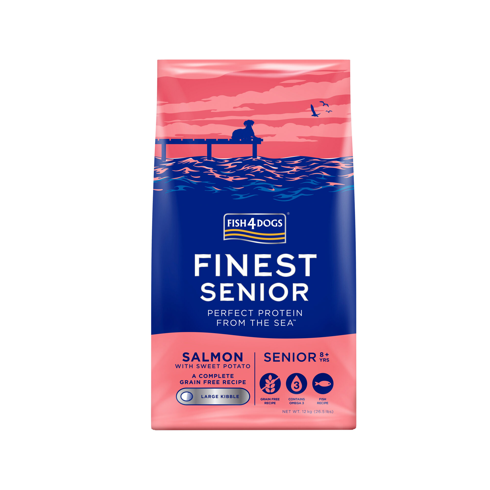 Fish4Dogs Finest Senior Zalm met Zoete Aardappel