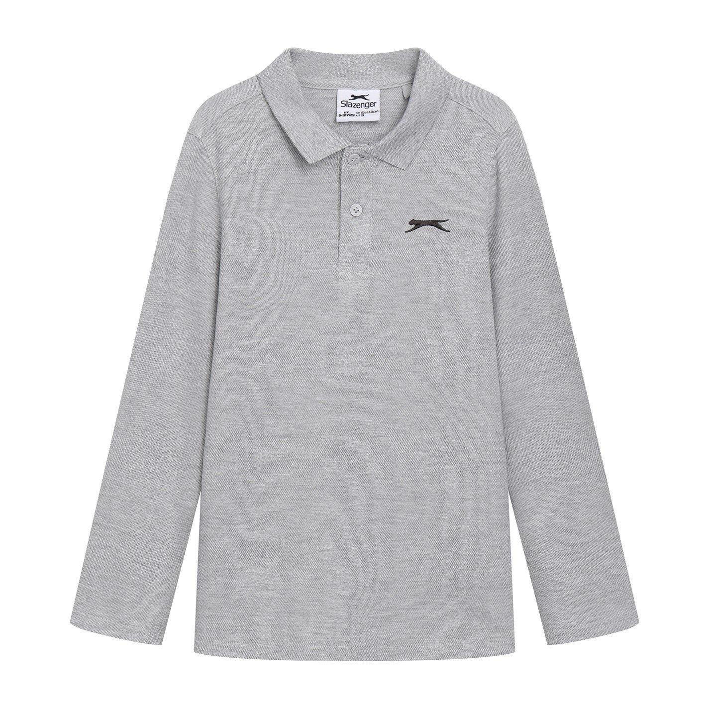 Slazenger Long Sleeve Plain Polo Junior
