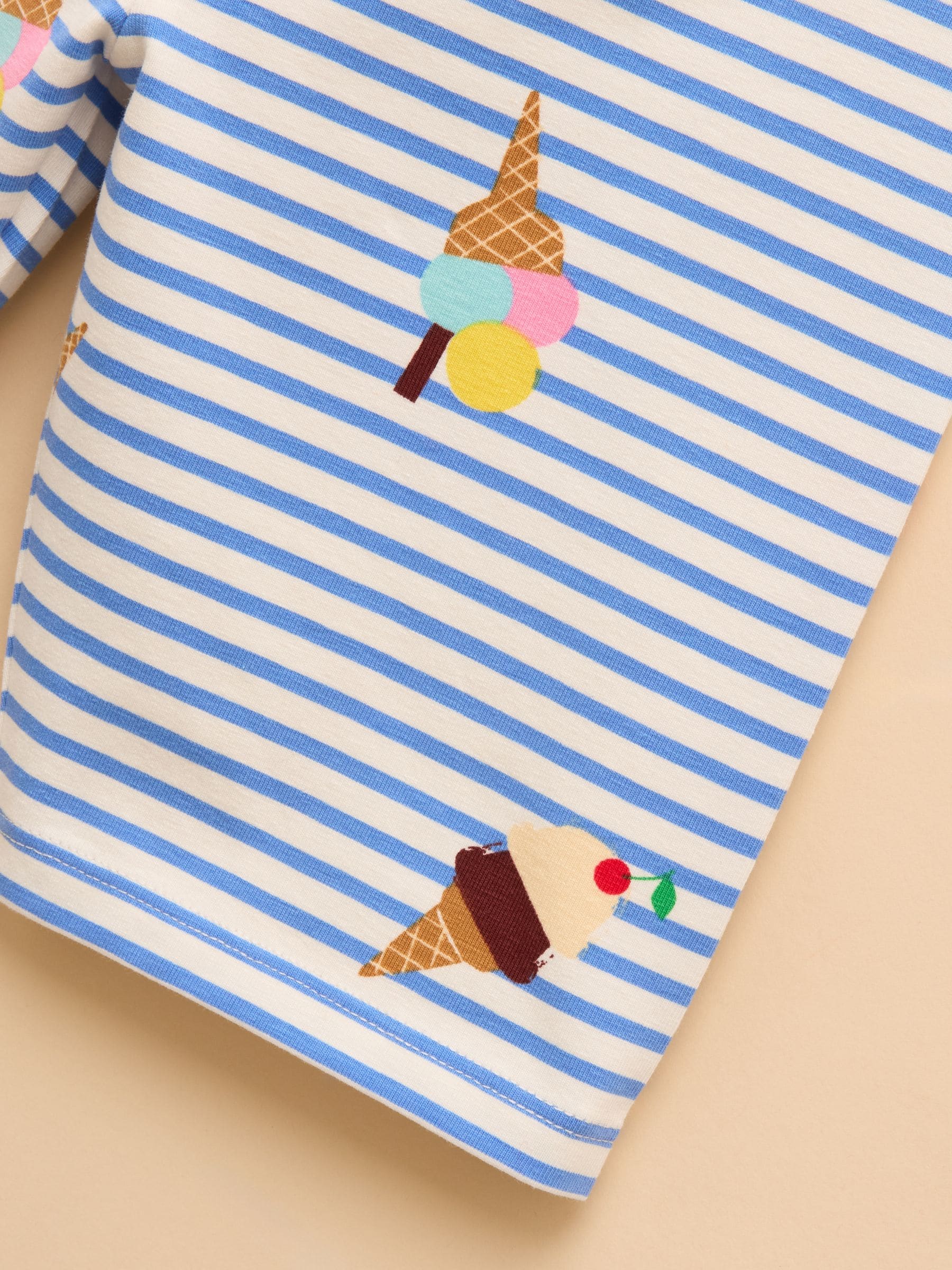 blauw/roze - Joules Cartwheel tweepak katoenen stretchy Fietsbroeken