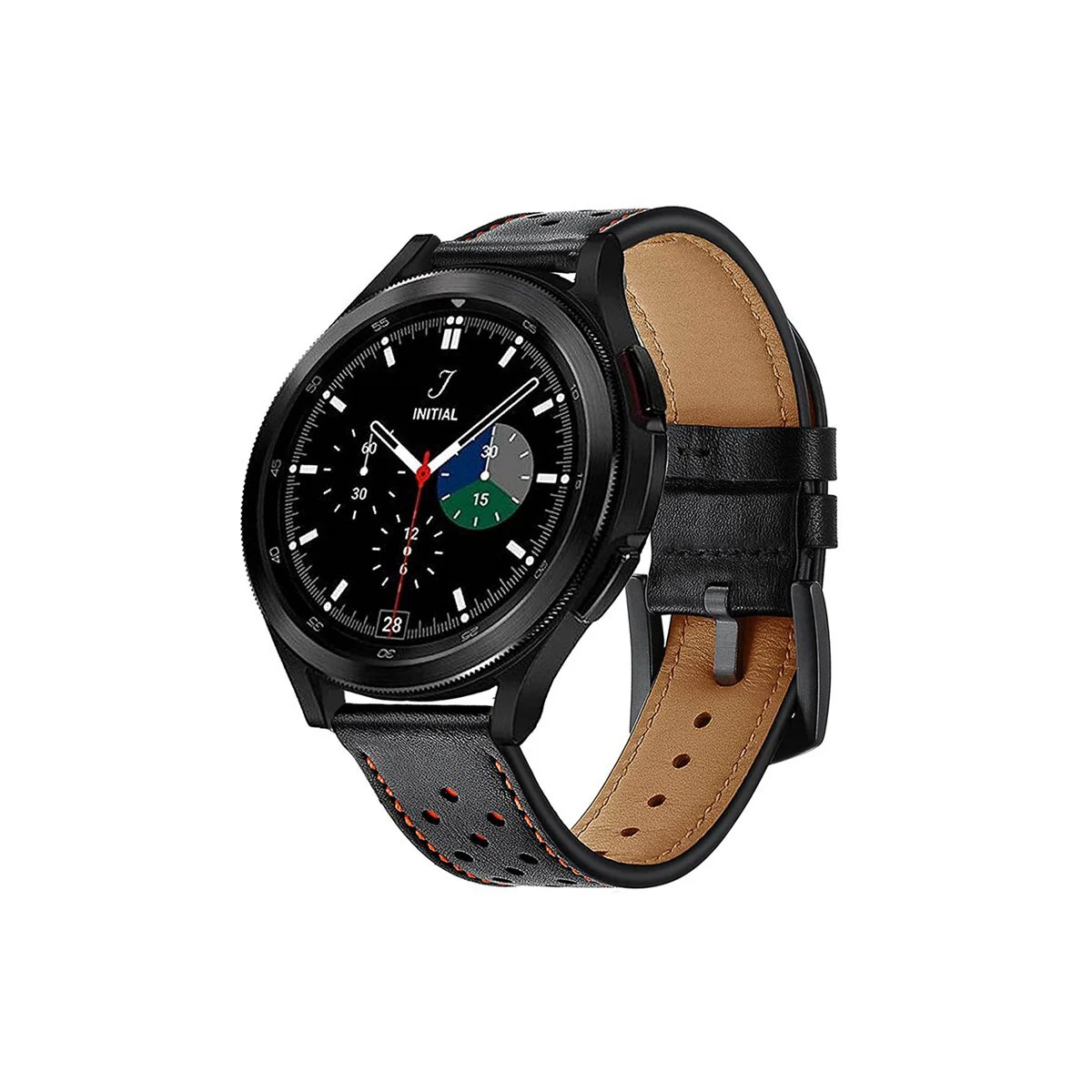 Armbånd lær Samsung Galaxy Watch 4 Classic (42mm) - Svart
