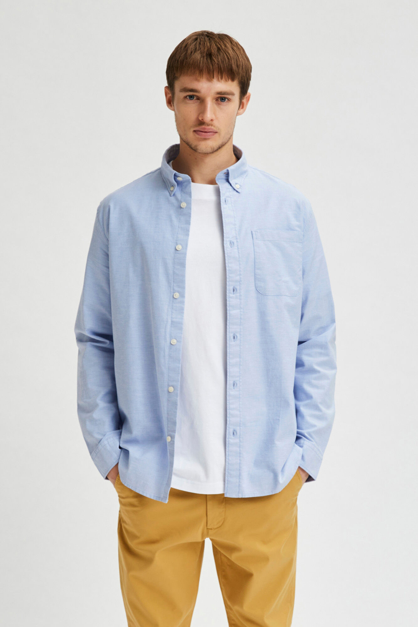 Camisa oxford Regular Fit - Azul
