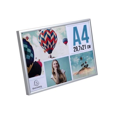 Cadre photo Exacompta - 21 x 29,7 cm (A4) - aluminium