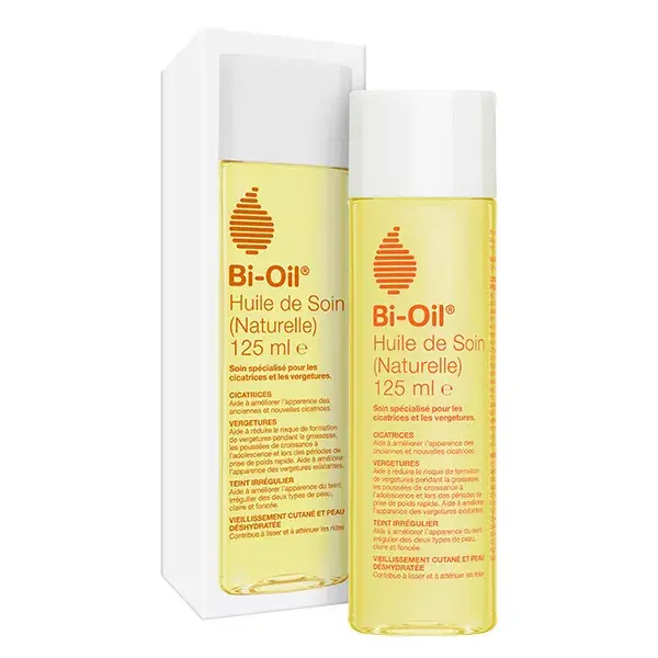 Óleo Bi-Oil Natural Care para Estrias e Cicatrizes, Ideal para Gravidez, 125ml