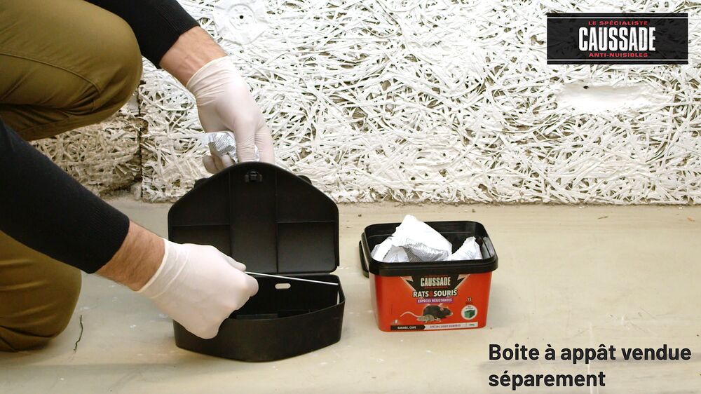Carsblbf300 lot de 2 boîtes anti rats & souris | 2x15 blocs | lieux hu