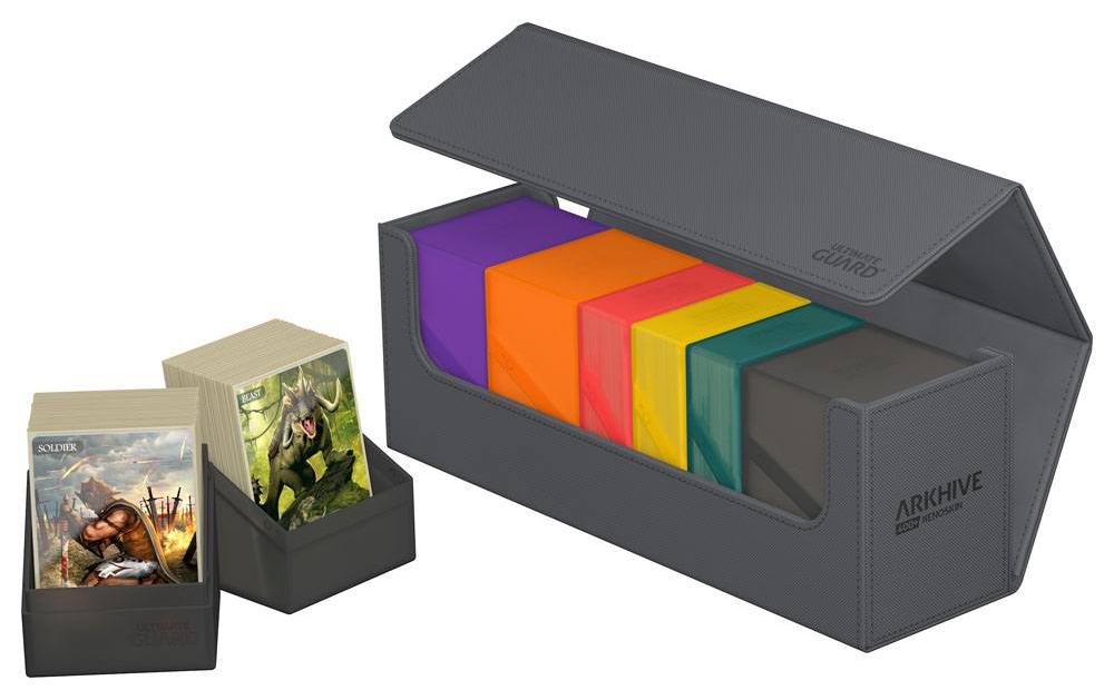 Kartenbox XenoSkin Arkhive Monocolor 400+ GrauHochwertige Box für Sammelkarten in Standardgrösse