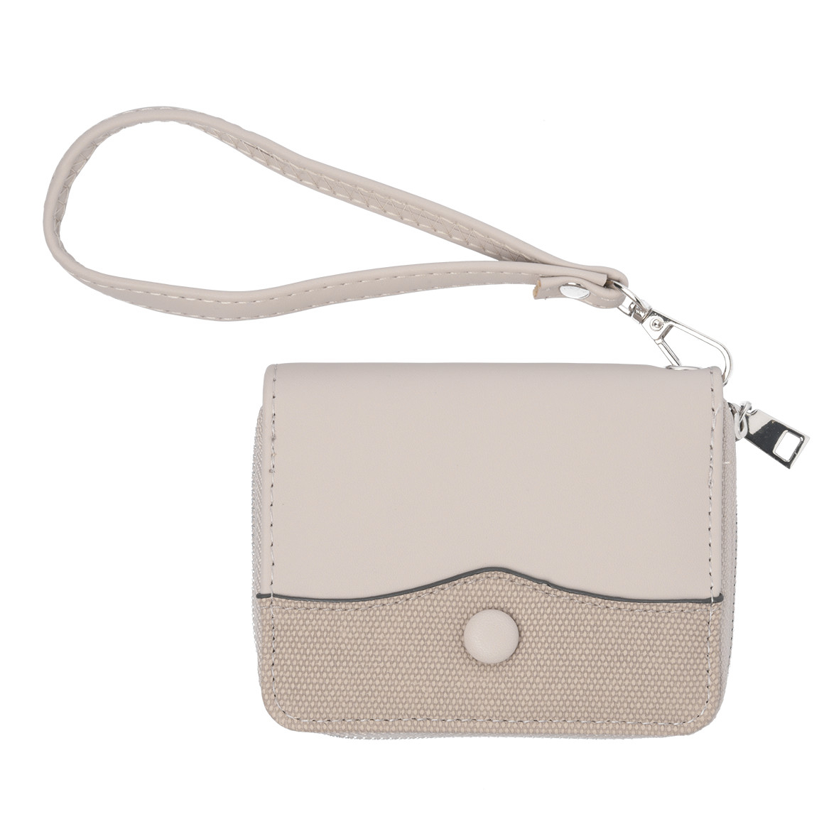 Gina Benotti Damen Geldbörse mit Handgelenkschlaufe beige