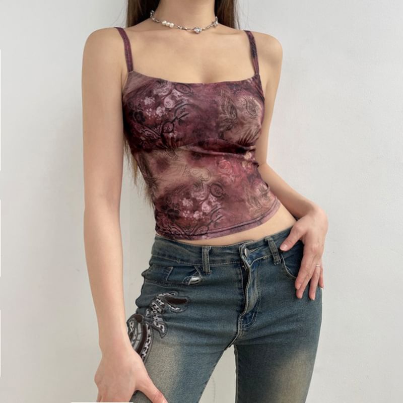 BrickBlack - Camisoletop met bloemenprint
