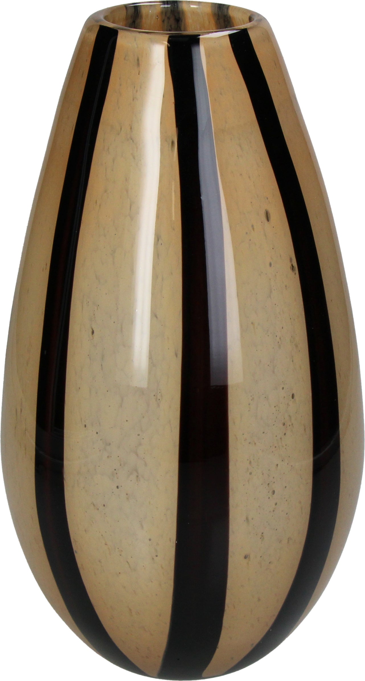 Vaas Pez beige / zwart D 16 H 28,5 cm