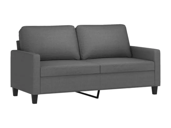 Ensemble de canapés 3 pièces avec coussins Gris foncé Tissu