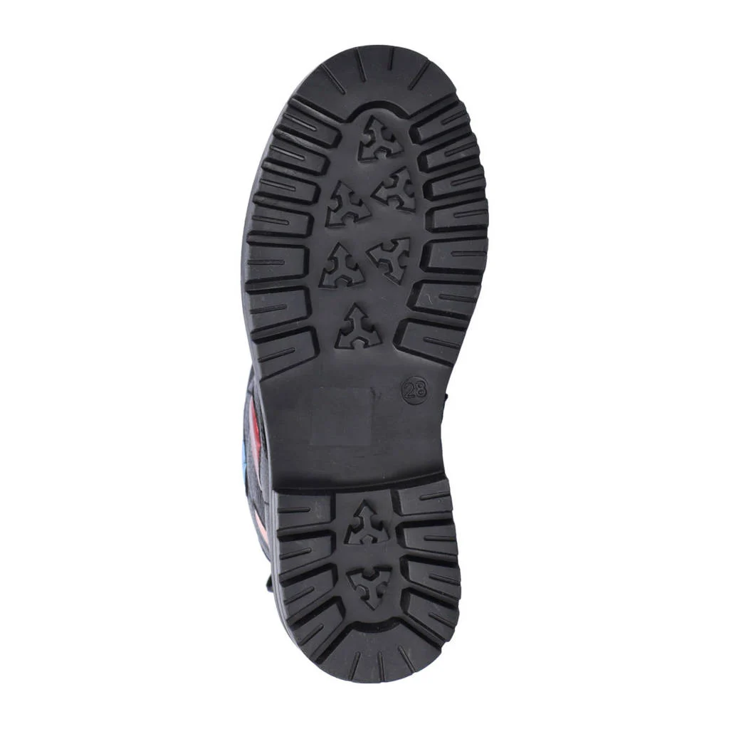 Nelson Kids leren veterboots zwart
