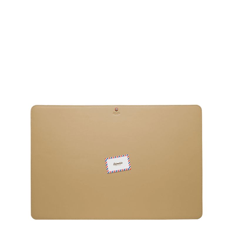 Sous-main Pierre en cuir Lisse 60 cm Flocon Blanc