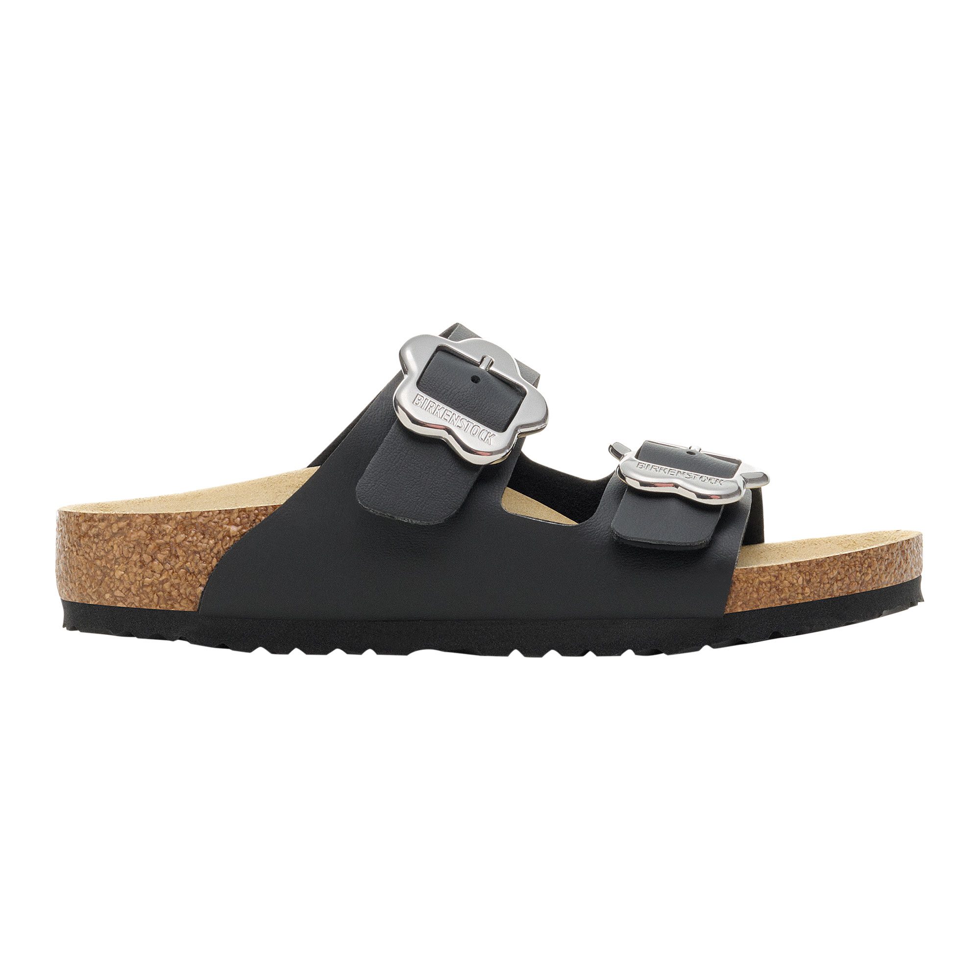 Birkenstock Arizona Flower Buckle Birko-Flor® Sandalen Kinder black