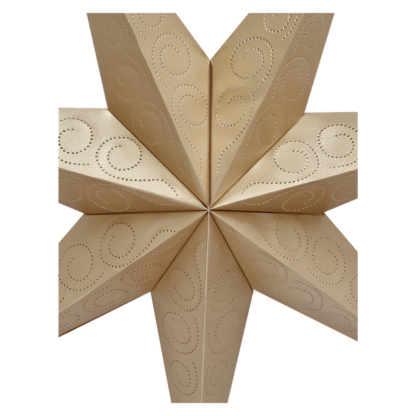Sjampanjefarget adventsstjerne Ø60 cm E14