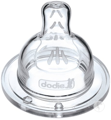 Dodie Tétine Sensation+ En Silicone Plate Col Large +6 Mois Débit 4 Épais 2 Pièces