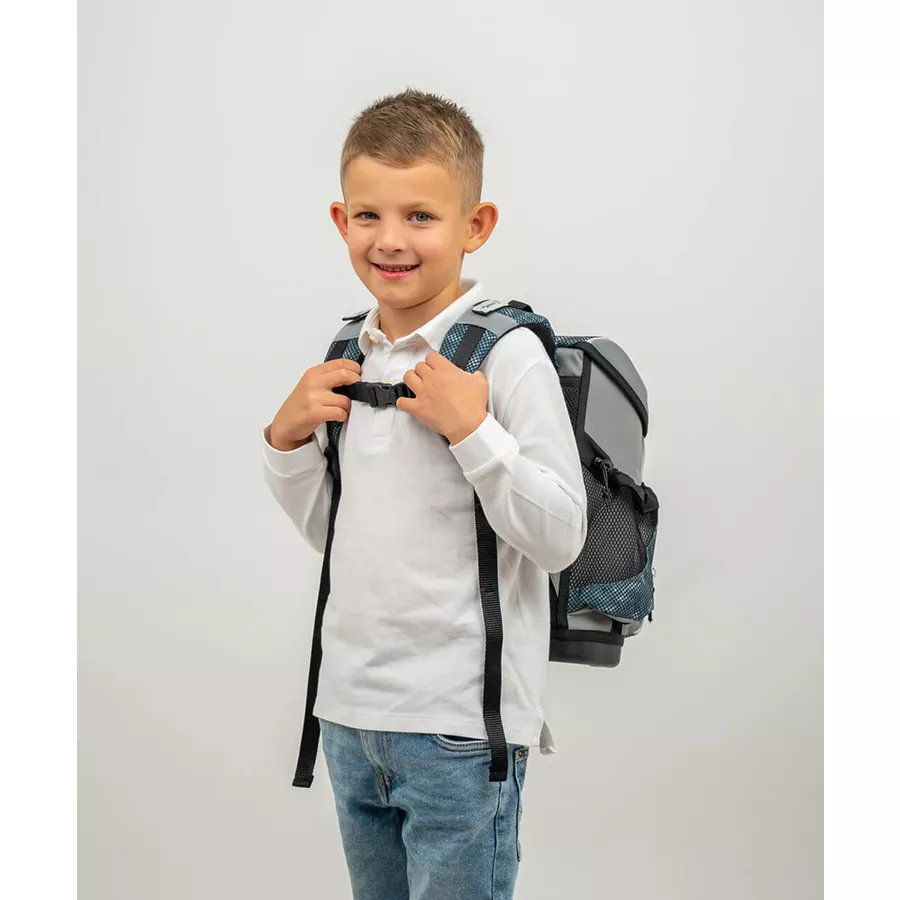 Belmil Schulranzen Mini Fit Schulranzen Set 4-teilig mit Brustgurt Red Dots