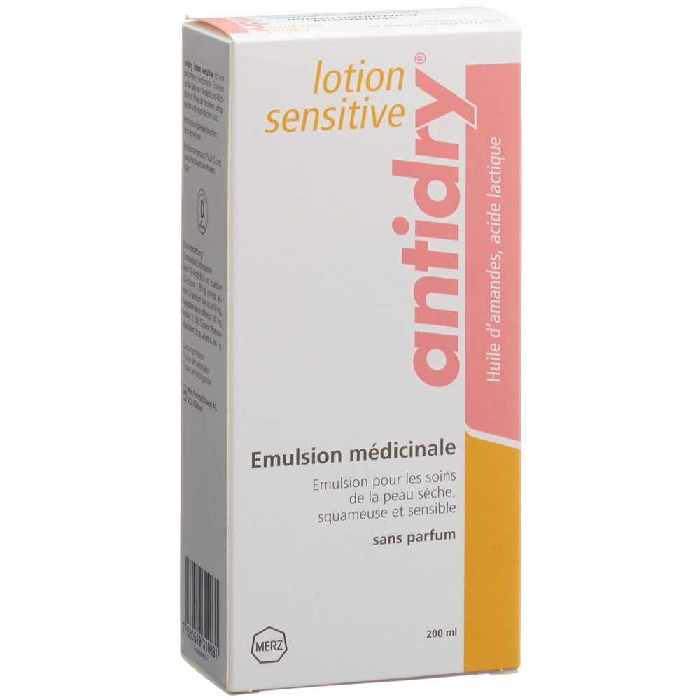 ANTIDRY Lotion sensitive<br>200 ml, Flasche, Emulsion zur Anwendung auf der Haut, parfumfrei