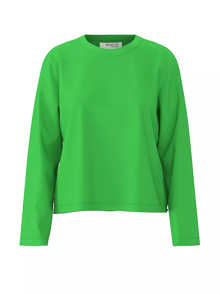 SELECTED FEMME Langarmshirt SLFESSENTIAL grün