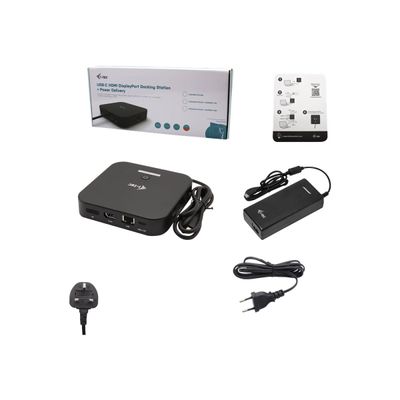 i-Tec - Station d'accueil - USB-C 3.1 Gen 2 / Thunderbolt 3 - HDMI, DP - GigE - 112 Watt - avec chargeur universel i-Tec 112 W - Europe