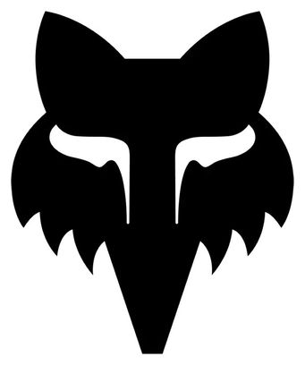 Stickers Fox Head Die Cut 17.8 cm Noir