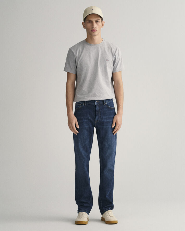 Gant REGULAR GANT JEANS Dark blue worn in