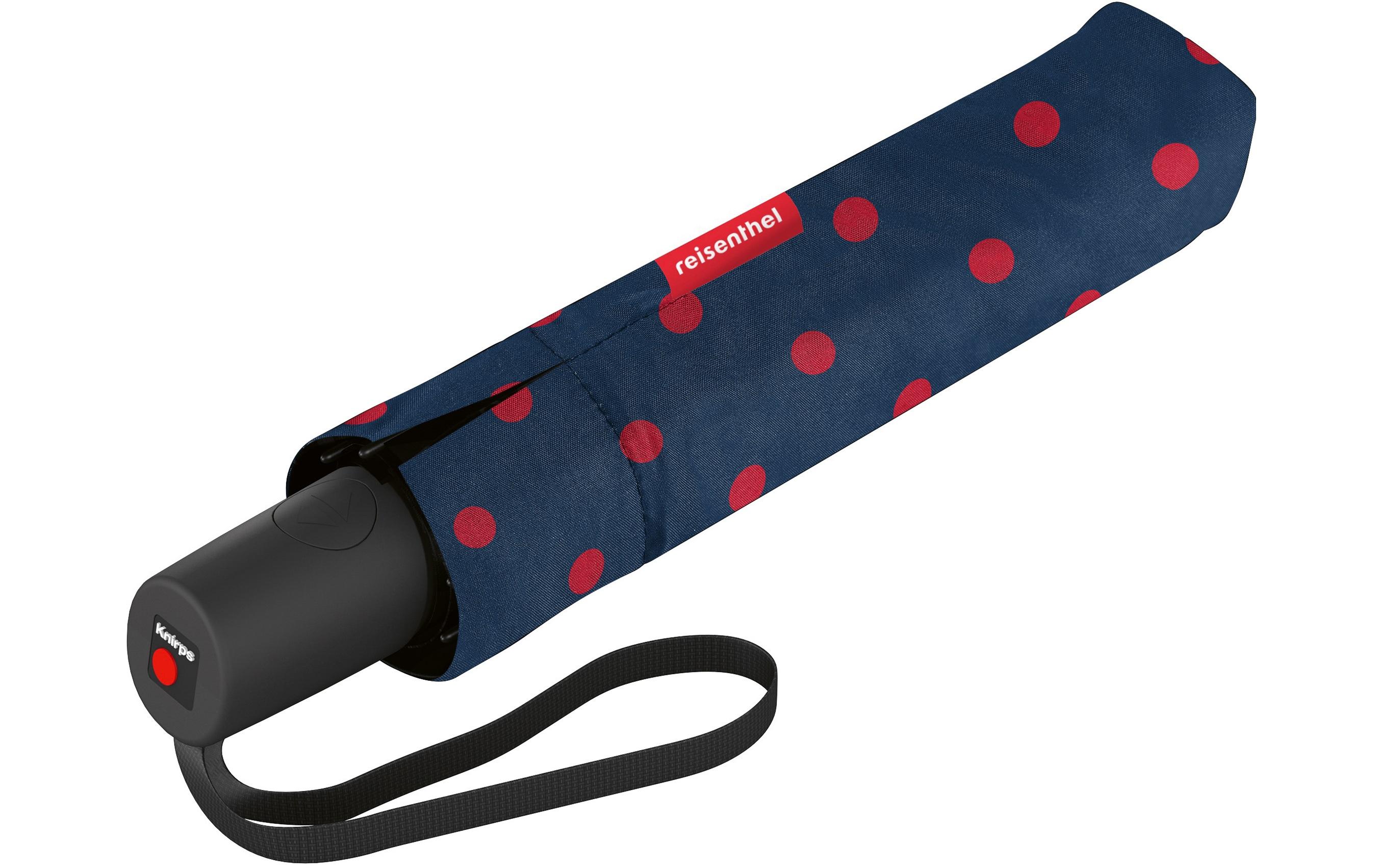 Schirm Pocket Duomatic Mixed Dots RedRegenschirm aus recyceltem PET