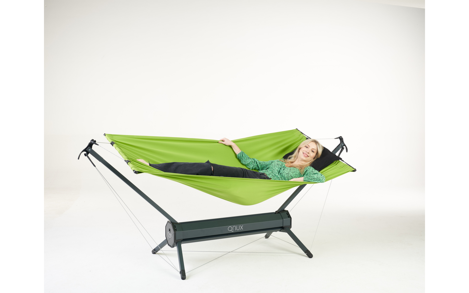 QNUX Travel Bed (Arcan Grau, Natura Grün)
