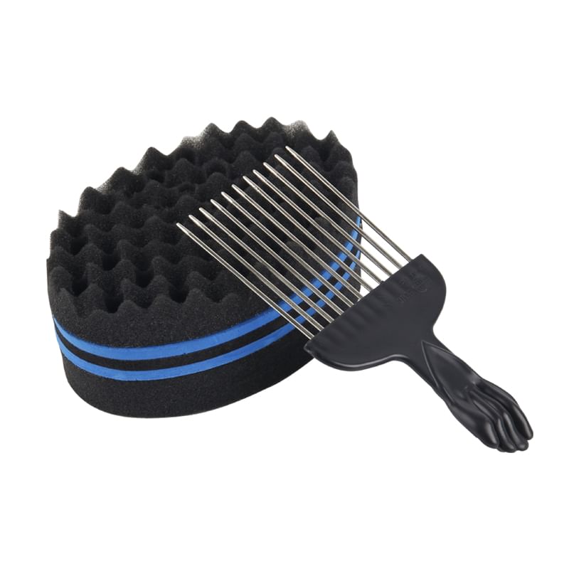 SIMBLER - Barber Metal Styling Haarkam / Krulhaarspons / Set (Diverse ontwerpen)