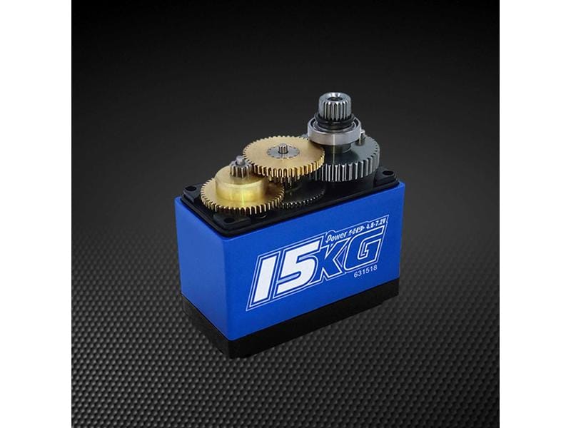 PowerHD Servo LW-15MG, Wasserdicht, 15 kg, Digital HV Wasserdichtes Standard Servo, ideal für Fahrzeuge im Massstab 1:10