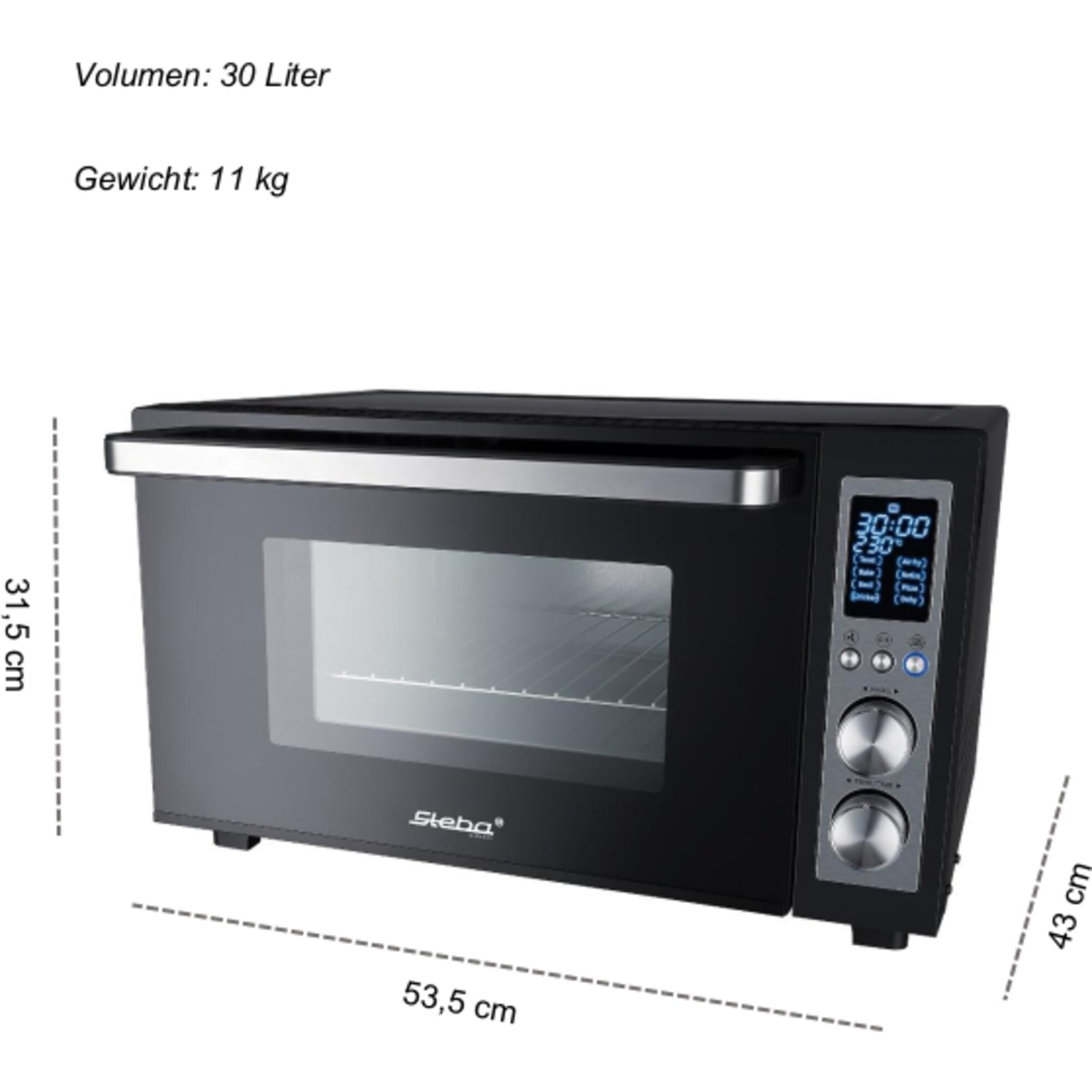 Steba Mini-Backofen Digitaler Grillbackofen KB E300