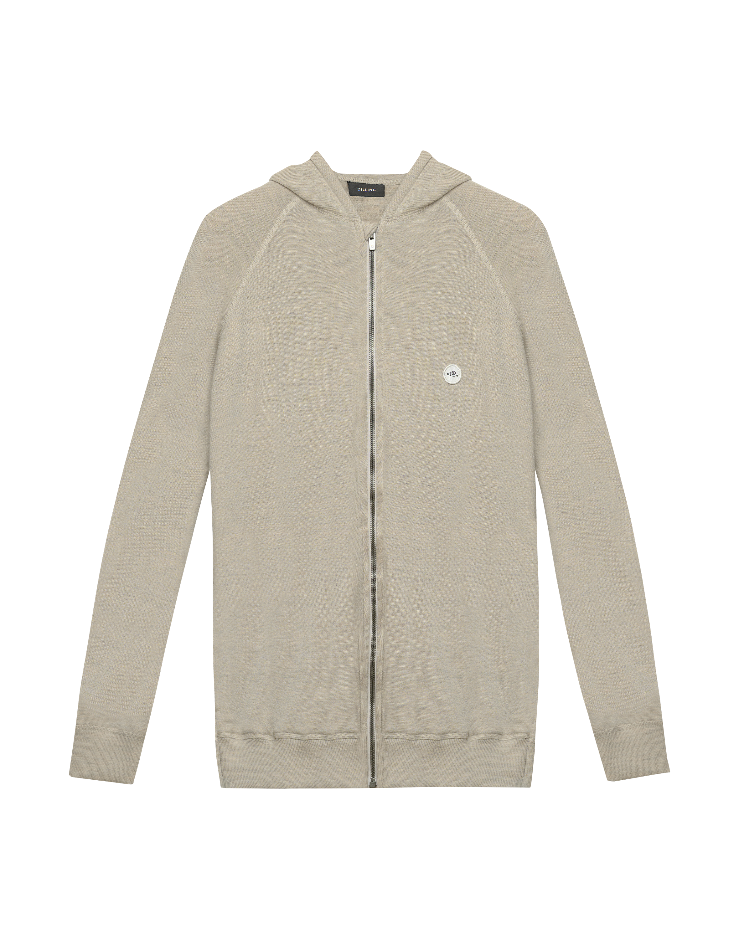 Vest met capuchon van merinowol terry voor heren