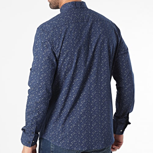 Chemise Manches Longues Bleu Marine