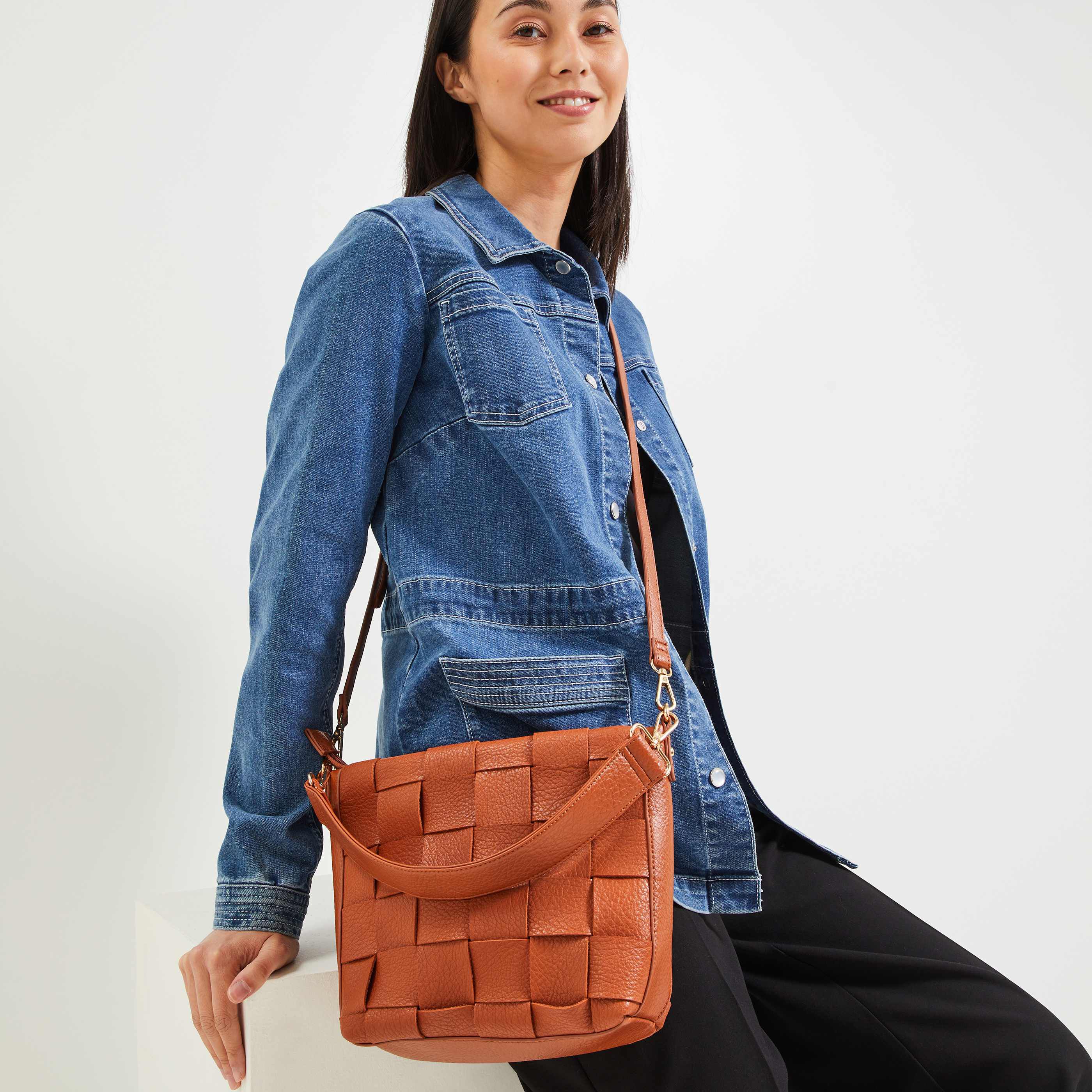 Sac tressé femme - CAMEL