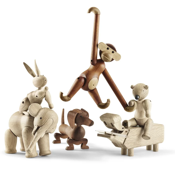 Kay Bojesen - Holz-Affe mini, grau