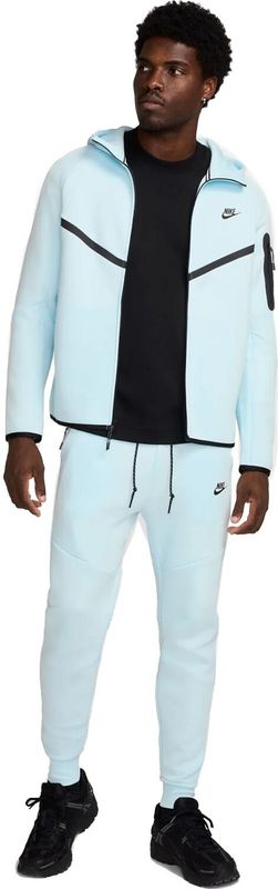 Nike - Tech Fleece - Vest - Lichtblauw - Zwart - Katoen/POLYESTER