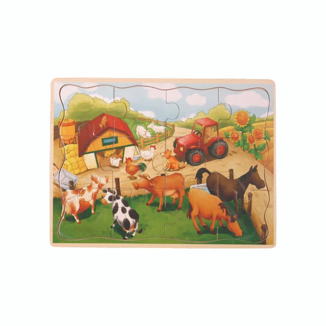 Besttoy - Holz-Rahmenpuzzle - Bauernhof - 12 Teile