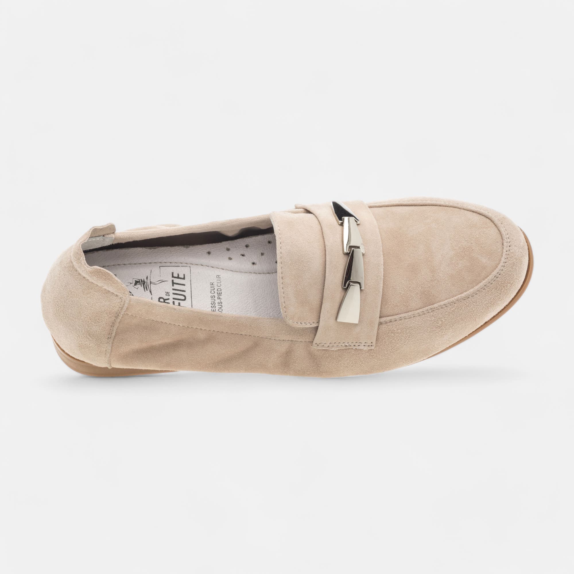 Mocassins Femme en cuir beige