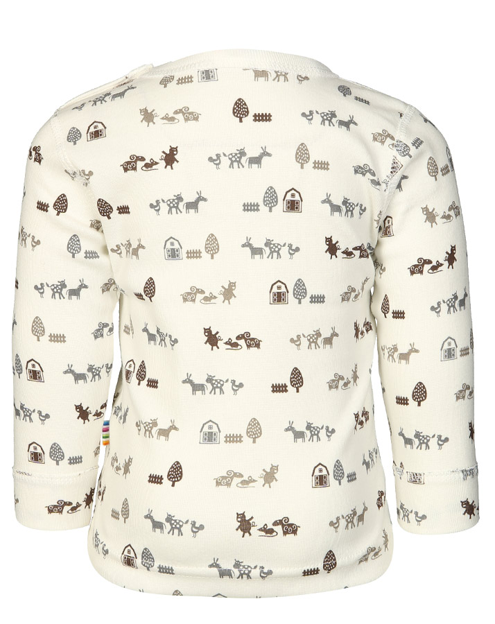 Langarmshirt NATURE LIFE gemustert in weiß