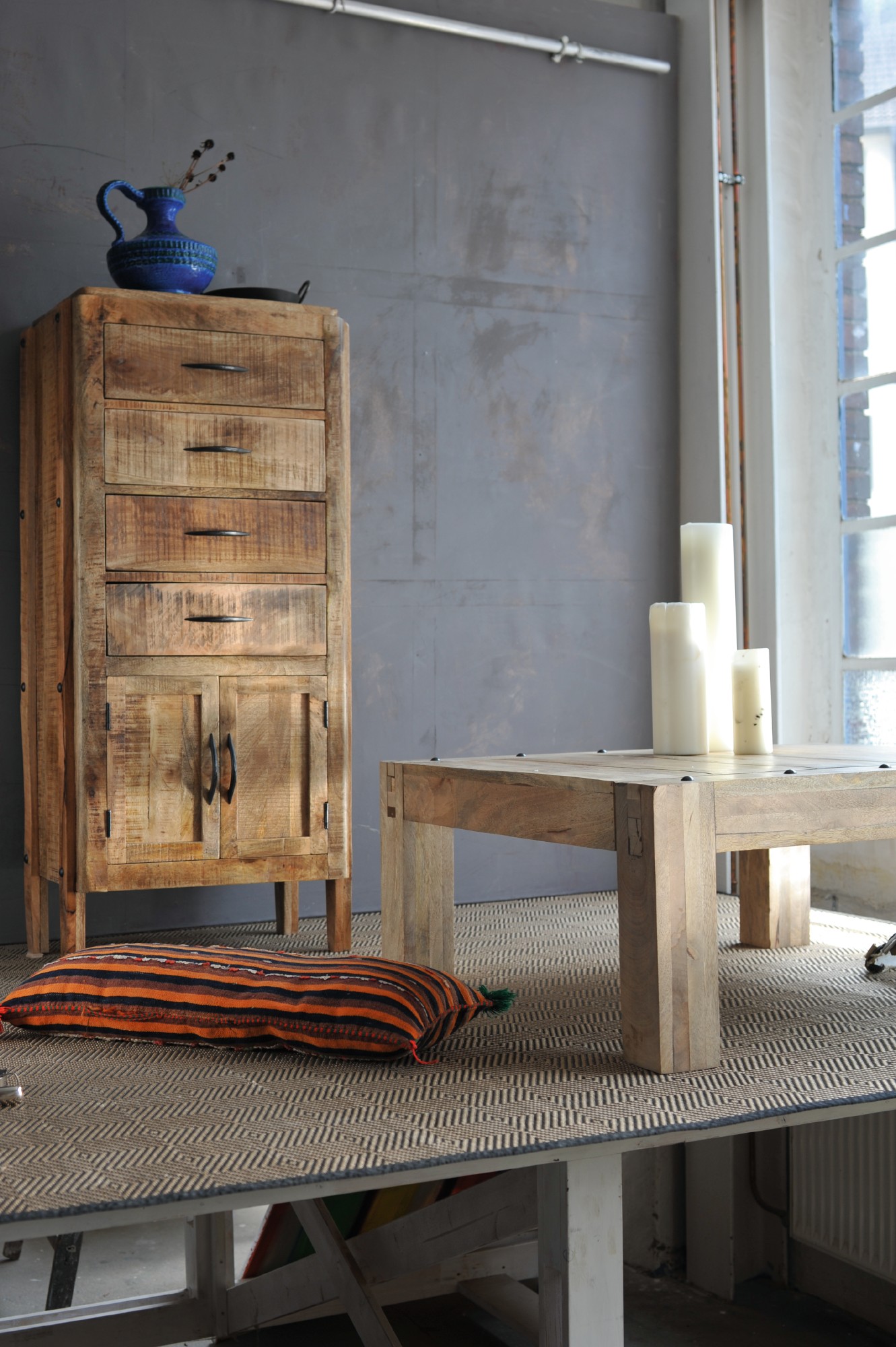 Schrank 'Mansfield', natur, T 40 cm, B 55 cm, H 131 cm von fischer's lagerhaus