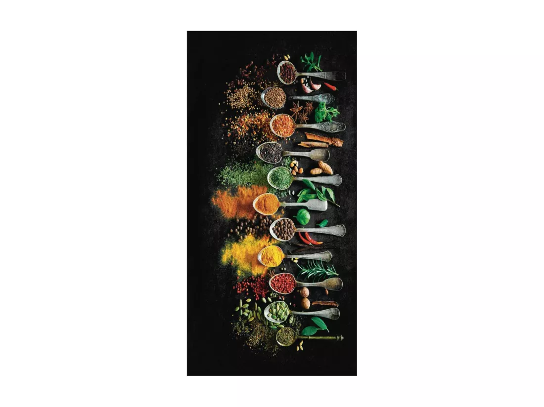 Tapis de cuisine 70x180 noir et jaune, facile d'entretien IMPNUM 14