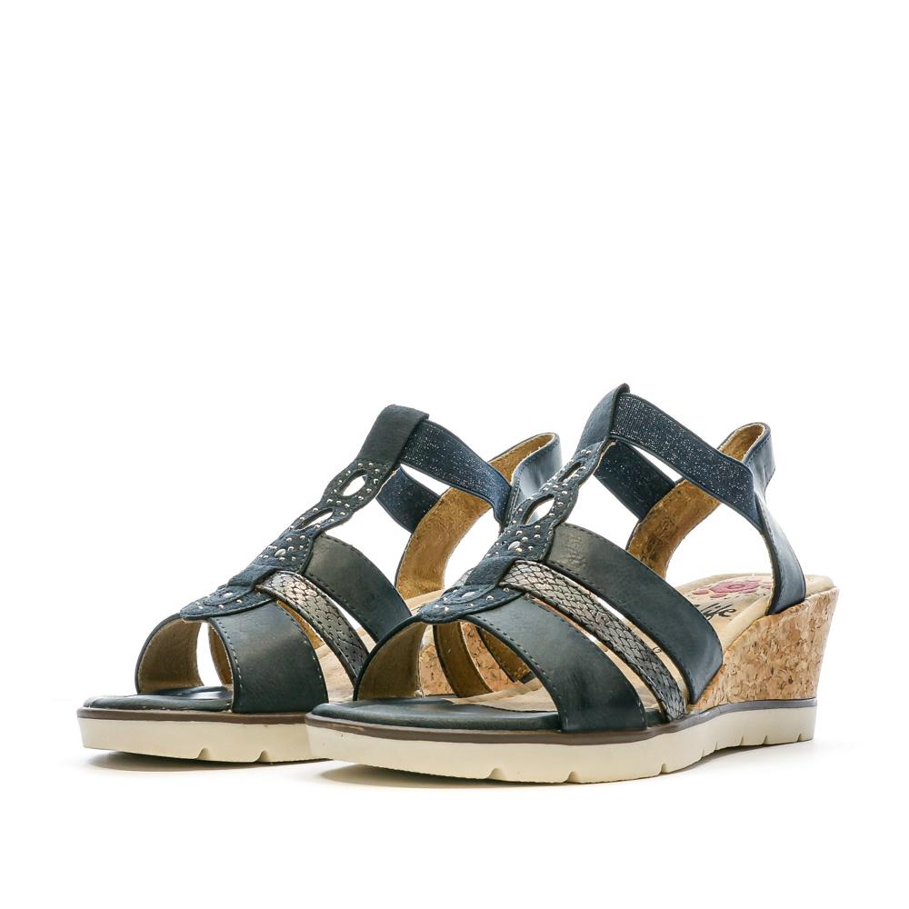 Relife Sandales compensées Bleu Femme Relife Jinkat