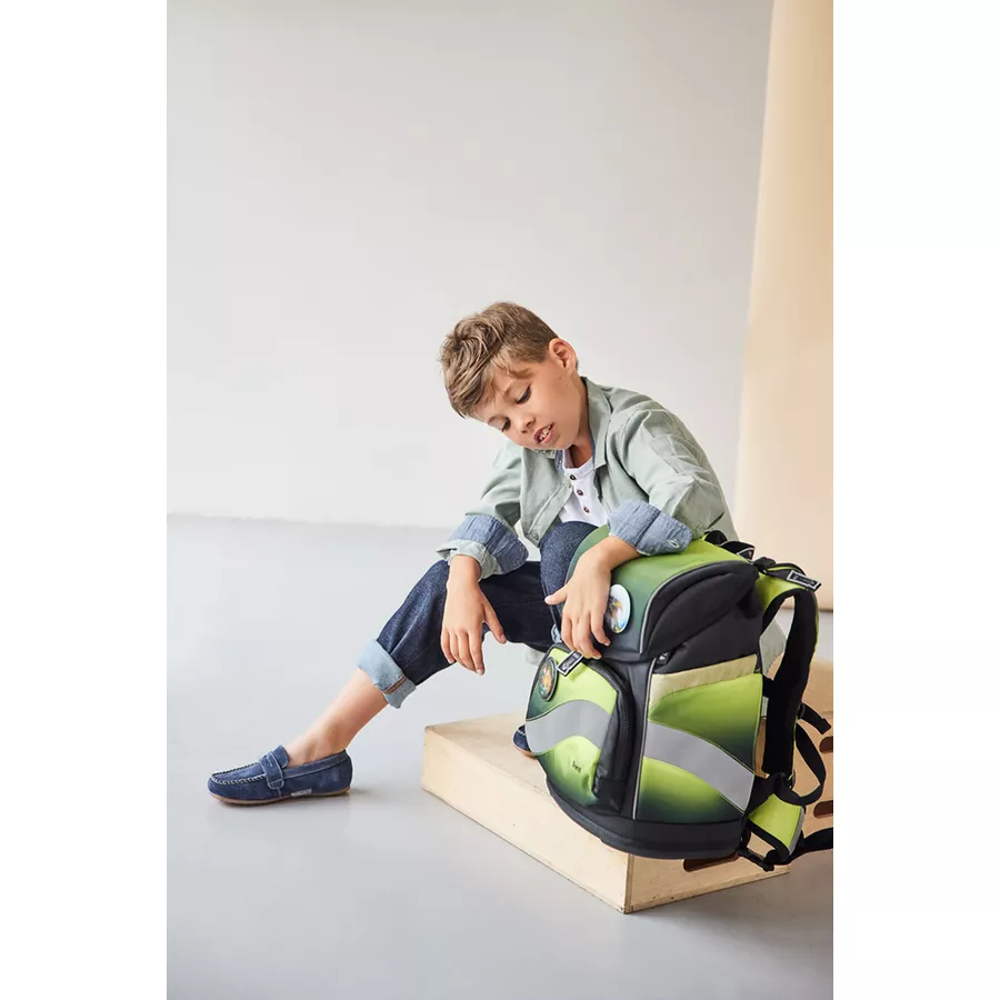 Belmil Schulranzen Premium Smarty Plus Set 5-teilig Black Green