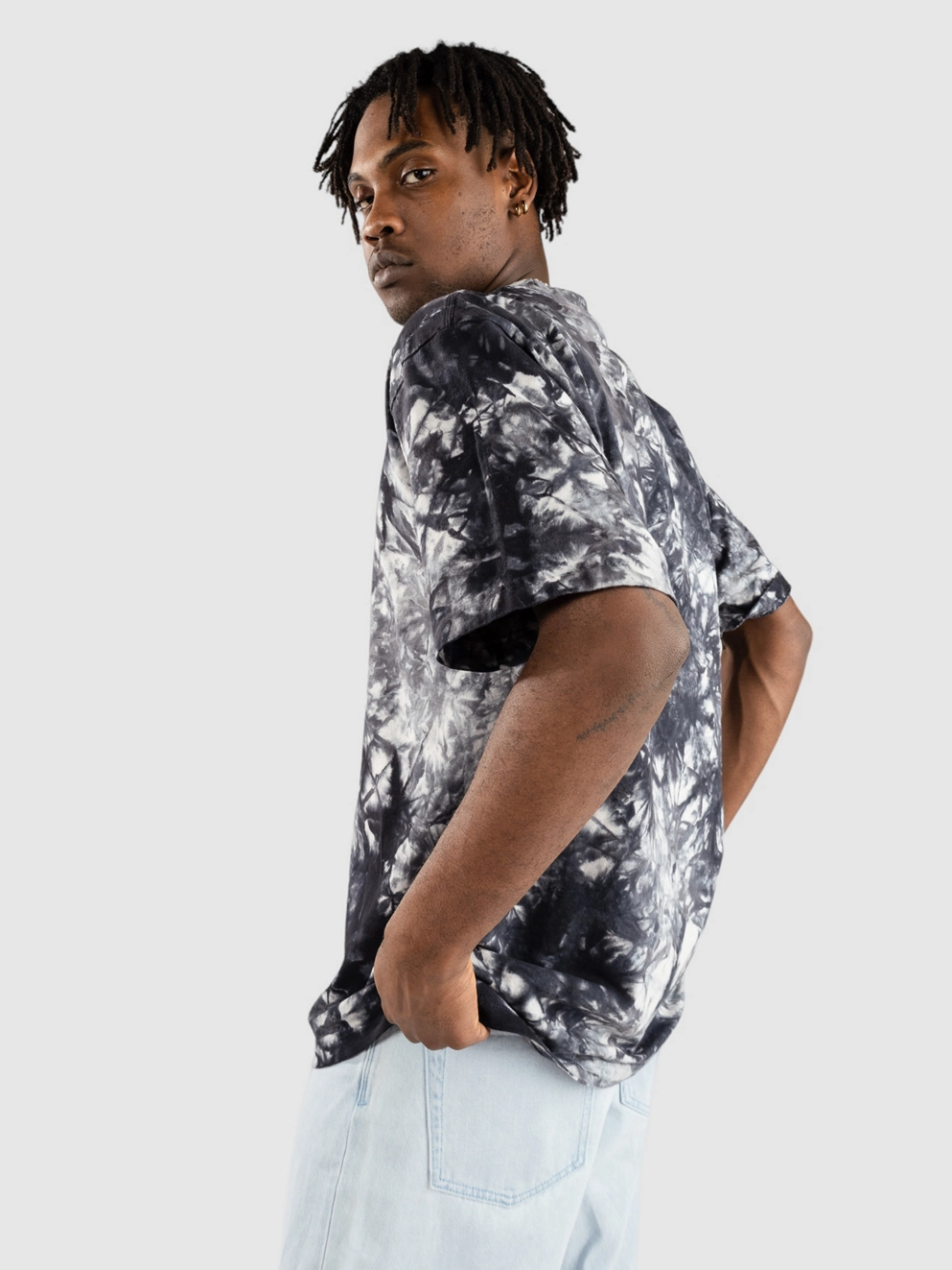 Shaka Wear 7.5 Max Heavyweight Tie Dye T-Shirt black/white