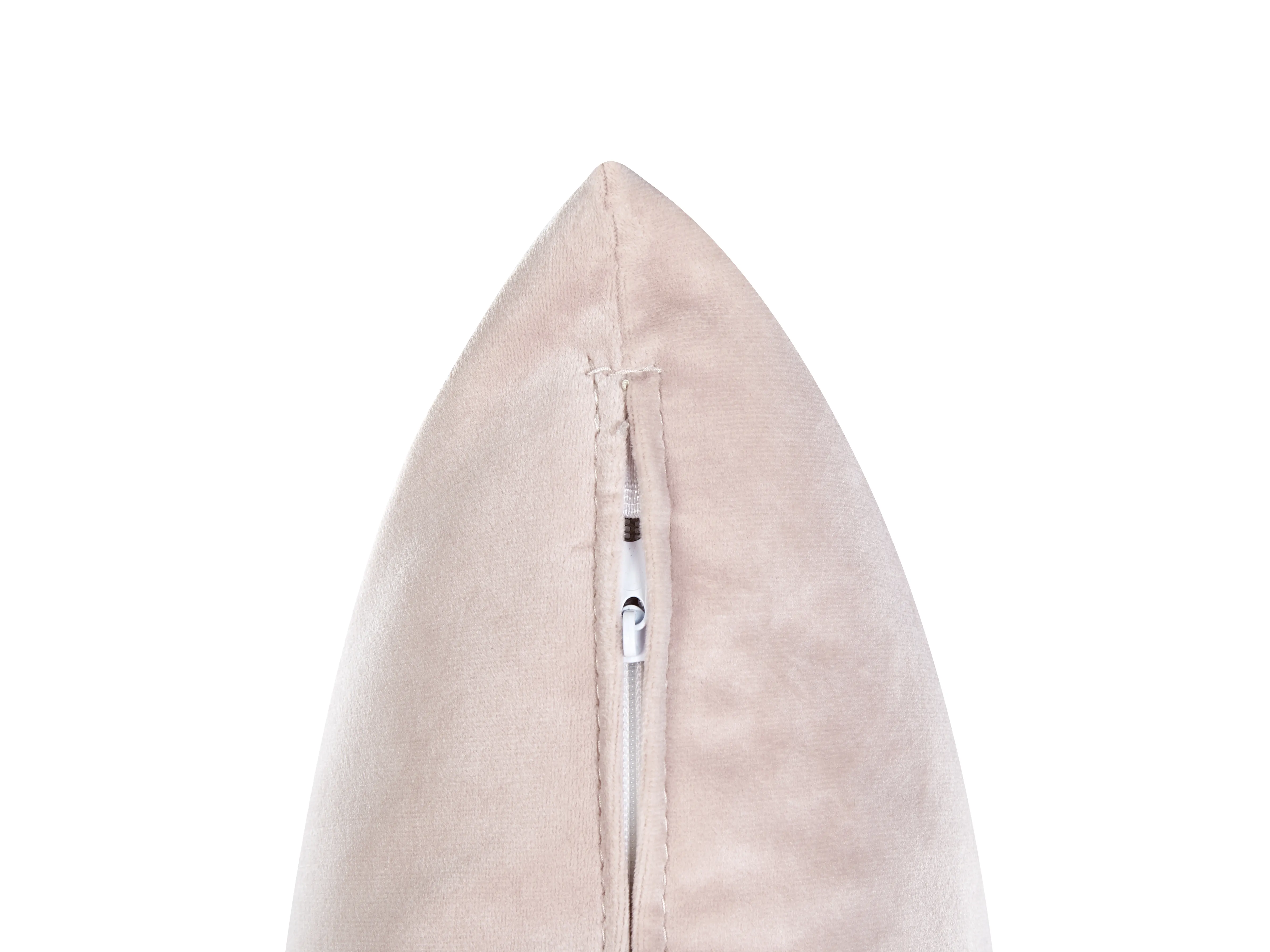 Linkszijdige chaise longue CHAUMONT Fluweel Pastelroze