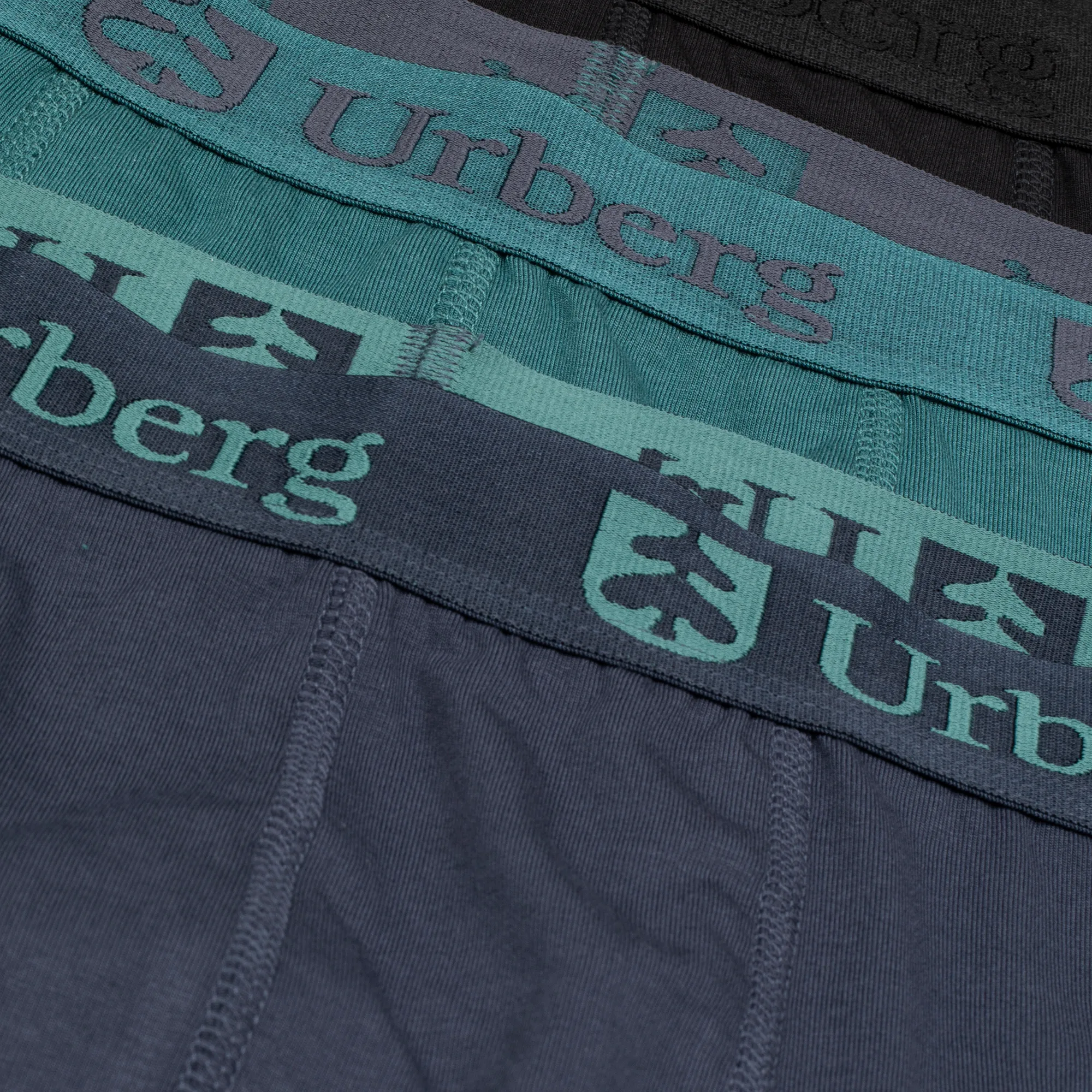 Urberg Men's Isane 3-pack Bamboo Boxers Black/Blue/Green