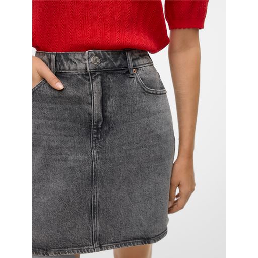 Vero Moda Tess Short Nederdel, Medium Grey Denim, S