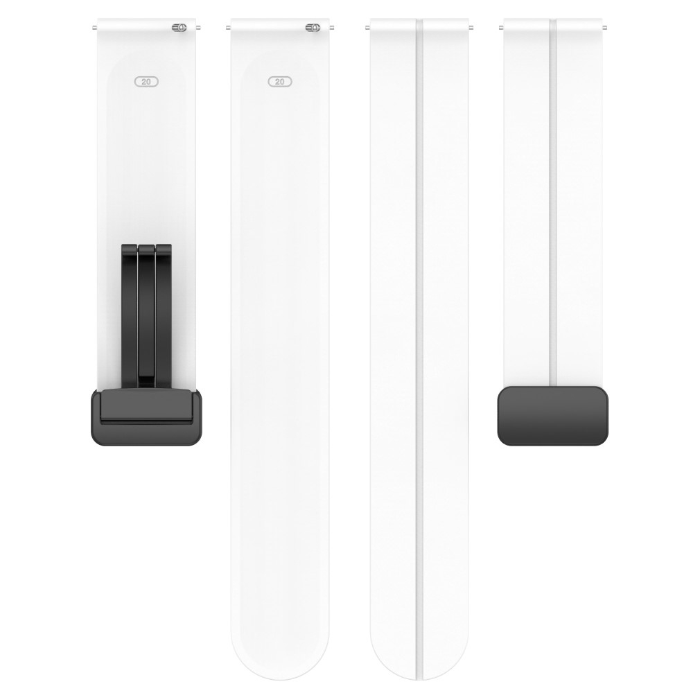 Samsung Galaxy Watch 4 Classic (42mm) Magnet Silikon Armband Split Design (Gelenkumfang: 180 - 220mm) - Weiss